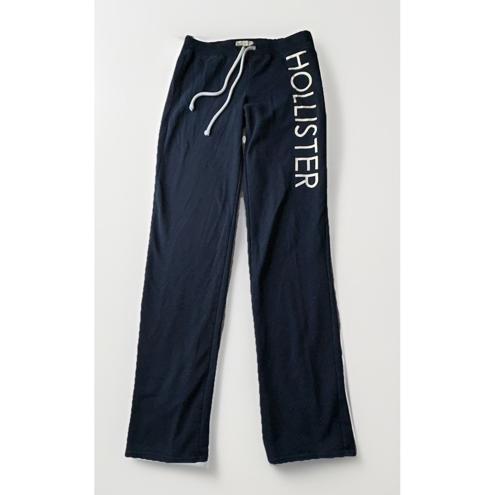 💙Hollister Vintage Womens Small Sweatpants Navy Blue Low Rise Y2K Lightweight💙
